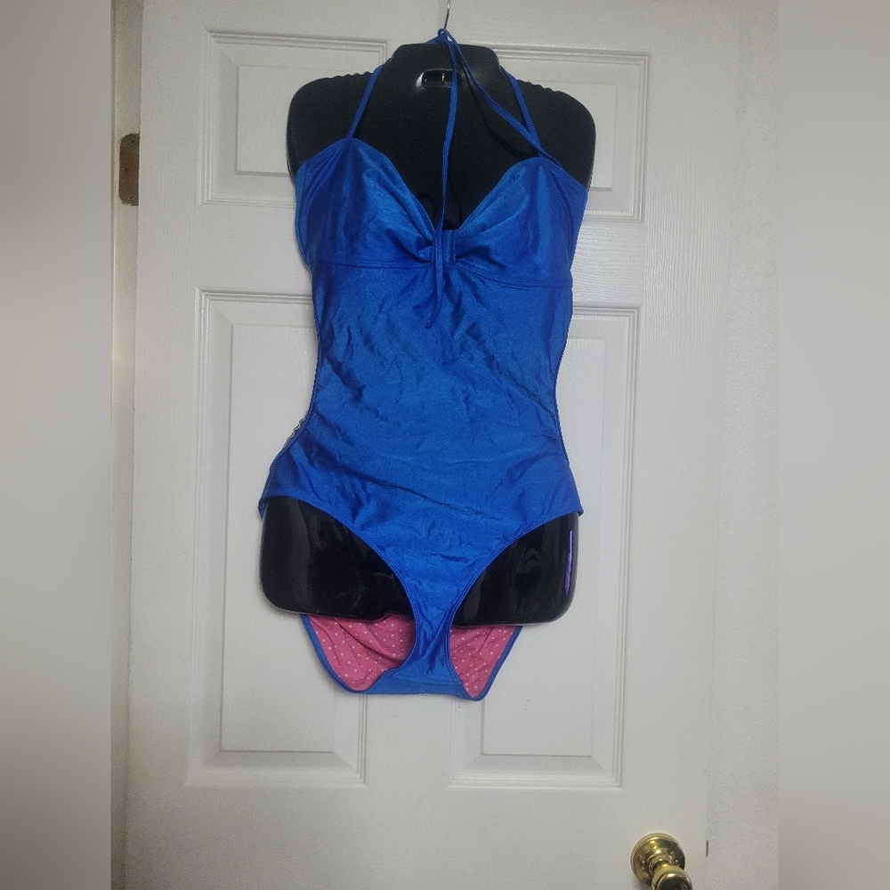 American Eagle Outfitters Blue One-Piece Swimsuit